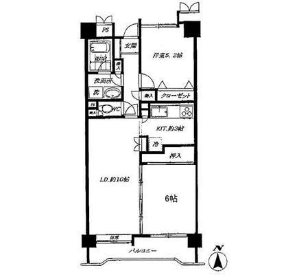 東京都足立区東和5丁目 賃貸マンション 2LDK
