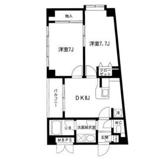 東京都新宿区上落合２丁目 賃貸マンション 2DK