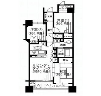 東京都台東区雷門２丁目 賃貸マンション 3LDK