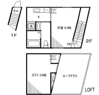 東京都北区西ヶ原３丁目 賃貸アパート 1K