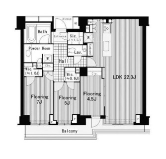 東京都港区元麻布２丁目 賃貸マンション 3LDK