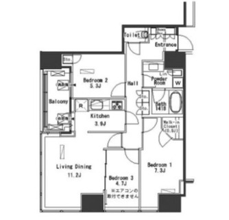 東京都港区浜松町１丁目 賃貸マンション 3LDK