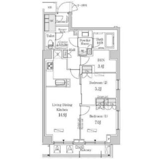 東京都新宿区市谷加賀町２丁目 賃貸マンション 2SLDK